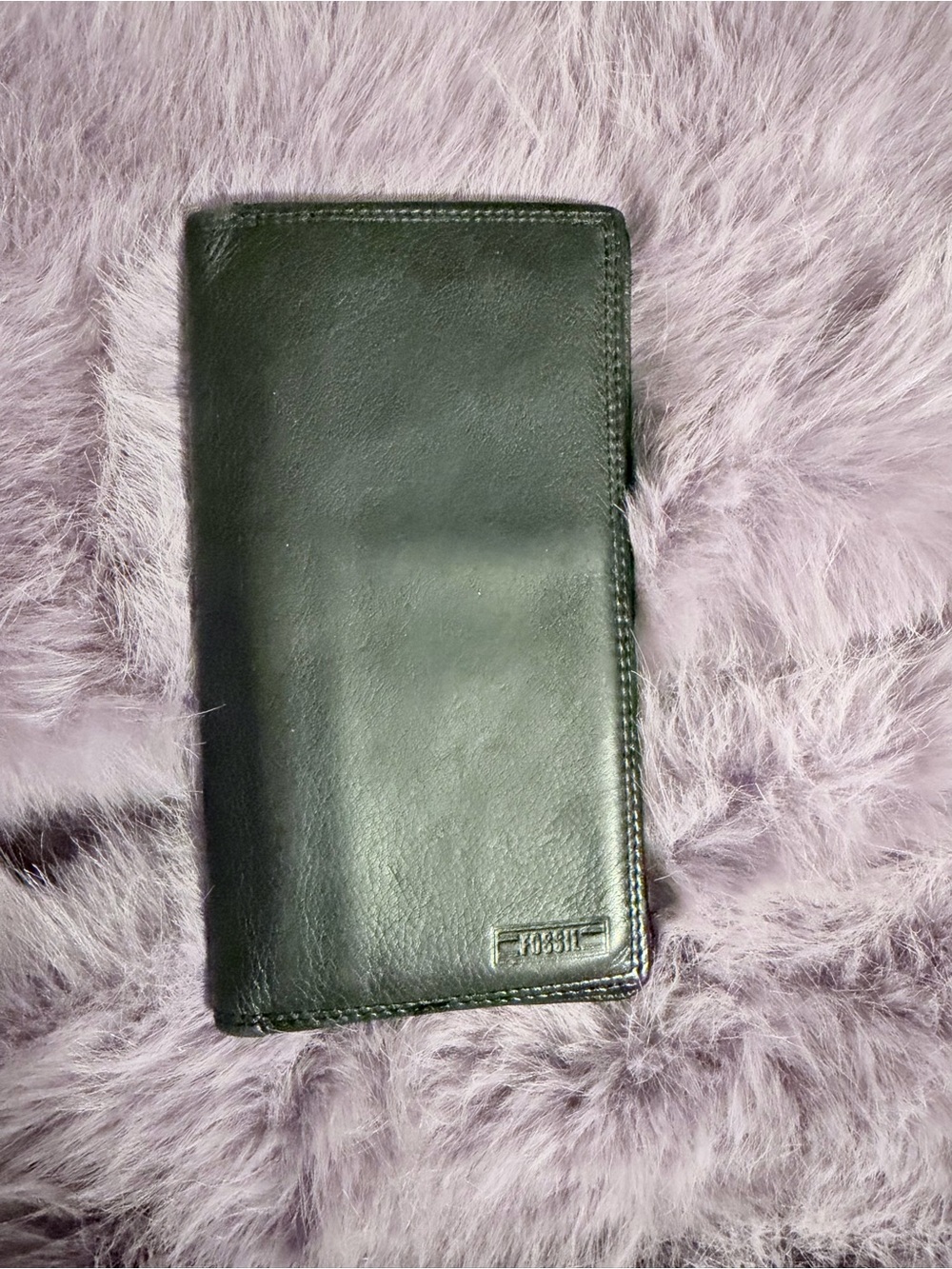 Fossil Dark Green Leather Card & Key Holder